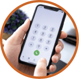 Anapa, Russia - October 3, 2019: Man hand holding iPhone 11 with call number on the screen. iPhone 11 was created and developed by the Apple inc.