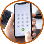 Anapa, Russia - October 3, 2019: Man hand holding iPhone 11 with call number on the screen. iPhone 11 was created and developed by the Apple inc.